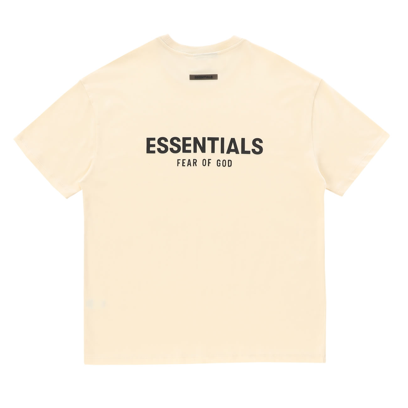 Fear Of God Essentials T Shirt Cream Buttercream Ss21 (11) - newkick.org